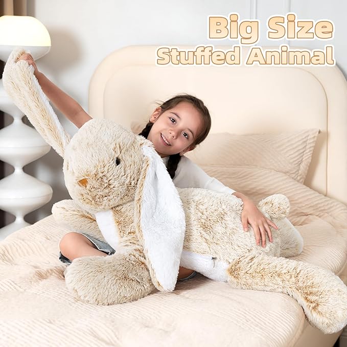 BENINY Large Bunny Stuffed Animal 31", Giant Rabbit Plush Toy for Girls Boys Kids, Big Cuddly Easter Gift for Girl Chirstmas Birthday