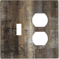 Outlet Covers Tan Brown Rustic Abstract Wood Vintage Wooden 2 Gang Decorative Switch Plates 1 Toggle Duplex Combo Light Switch Cover GFCI Socket Cover WallPlates for Farmhouse Home Decor