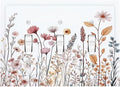 Decorative Switch Plates Spring Floral Pink Wildflower Leaves Plants 3 Gang Wall Plate Triple Toggle Light Switch Cover Faceplate Electrical Wall Panels For Home Bed Room Decor