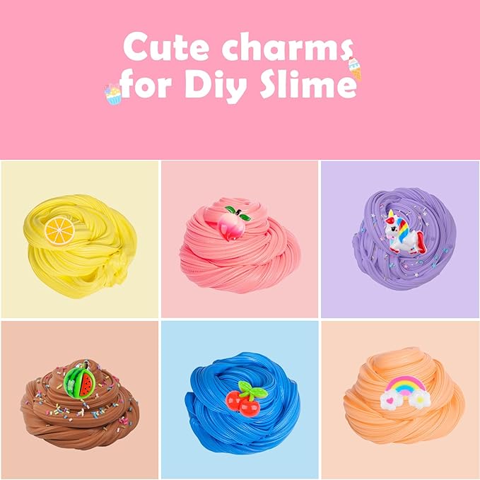 Butter Slime Kit 68 Pack, Non-Sticky and Super Soft Sludge with Cake Sticker, Perfect for Girls Party Favors, Birthday Gifts, DIY Putty Fidget Toys, Christmas Eve Box Fillers, Xmas Stocking Stuffers