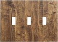 Rustic Brown Wood Distressed Wood Print Decorative Switch Plates 3 Gang Wall Plate Triple Toggle Light Switch Cover Faceplate Electrical Wall Panels for Farmhouse Home Decor