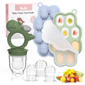 Baby Breastmilk Popsicle Molds & Fruit Feeder Pacifier, Silicone Baby Food Freezer Tray Storage Containers for Infant Teething Self Feeding
