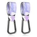 Baby Stroller Hooks for Hanging Bags, Universal Stroller Clips Accessories, Mommy Hook for Diaper Bag, Shopping Cart, Purse, Backpack - 2 Pack, Dream Purple