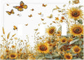 Sunflower Gold Wildflowers Summer Butterfly Decorative Switch Plates 3 Gang Wall Plate Triple Toggle Light Switch Cover Faceplate Electrical Wall Panels for Bedroom Living Room Decor
