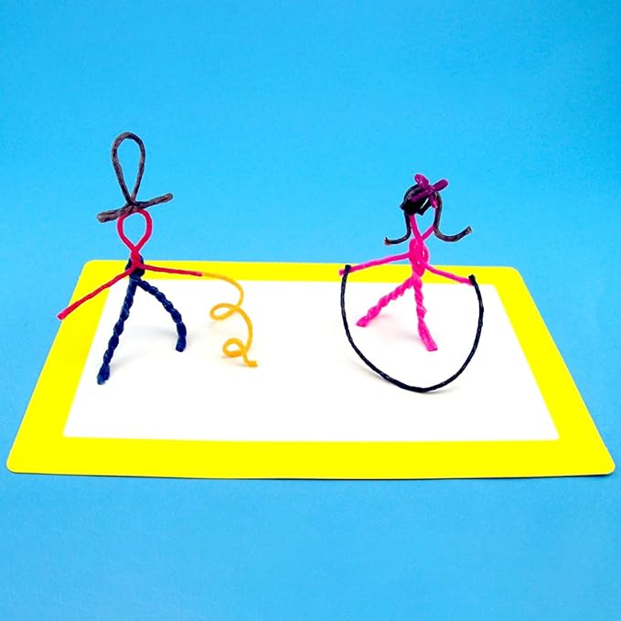 WikkiStix Travel Fun Pak, 24 Wikki Stix and 8-Page idea Booklet and playboard, Made in The USA!