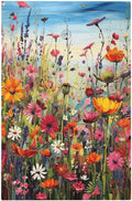Colorful Wildflowers Painting Floral Flower Light Switch Cover Plate 1 Gang No Device Blank Electrical Wall Plates Faceplate Decorative Switch Plate Covers for Bedroom Living Room Decor