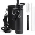 RAYMYLO Insulated Water Bottle 20 oz, Triple Wall Vacuum Stainless Steel (Cold for 24Hrs, Hot for 12Hrs), Leak Proof & Non-BPA, Kids Water Bottle Jug for School with Straw Spout Lids