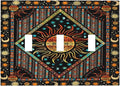 Light Switch Cover Boho Burning Sun Hippie Retro Bohemian Gypsy 3 Gang Wall Plate Triple Light Switch Plate Toggle Decorative Outlet Covers Electrical Switchplate for Bathroom Home Decor