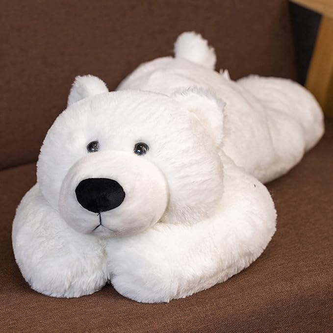Weighted Stuffed Animals, 19.7" 3.3lbs Weighted Bear Stuffed Animal Toy Cute White Bear Plush Pillow Weighted Plush Animals Toy