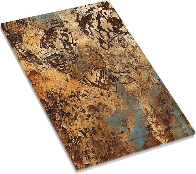 Light Switch Cover Plate Shabby Old Rusty Antique Brass Copper Print 1 Gang Blank No Device Decorative Outlet Covers Electrical Wall Plate Switchplate for Kitchen Home Decor