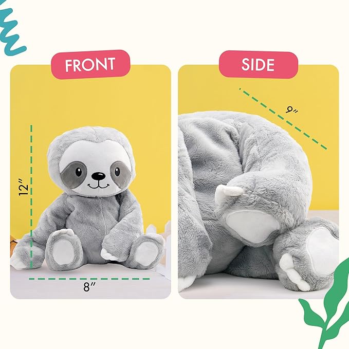 Lilly's Love Weighted Stuffed Animals for Kids — 2.5lb Calming Sloth Plush for Anxiety, ADHD & Sensory | Machine Washable Weighted Stuffed Animal w/Removable Insert | Stevie The Sloth