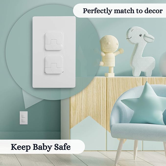 Bates- Outlet Covers Child Proof, 40 Pack, White, 3 Prong Outlet Covers