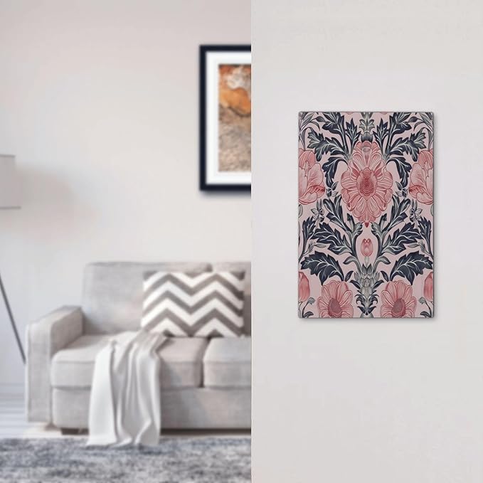 Pink Floral Vintage Botanical Boho Flower Light Switch Cover Plate 1 Gang No Device Blank Electrical Wall Plates Faceplate Decorative Switch Plate Covers for Farmhouse Home Decor