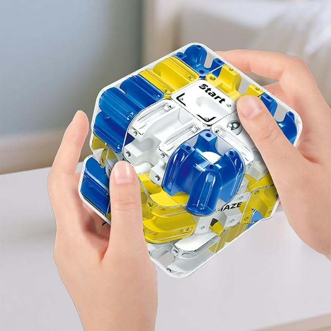 Large 3D Labyrinth Puzzle Maze Cube, 3D Cube Puzzle, Engaging Brain Teaser Toy,Color-Match Game, Improve Spatial Recognition and Cultivate Logical Thinking,Education Sensory Toys