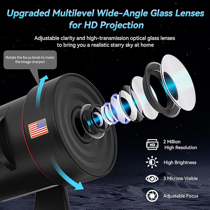 [White Noise] Galaxy Projector with Sound Machine 28 Soothing Sounds Memory Function Sleeping Timer Star Light Planetarium Projector with Starry Sky Space Solar System Moon Nebula for Adults Baby Kids