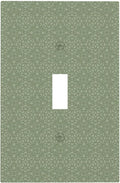 Sage Green Textured 1-Gang Toggle Light Switch Plate, Minimalist Botanical Weave Modern Farmhouse Linen Texture Decorative Wall Plate for Neutral Decor