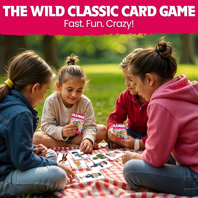 QUOKKA Old Maid Card Game for Kids Ages 4–8 – Fun Family Game with Cute Characters, Perfect for Travel, Playdates, Family Time – Educational & Engaging Playing Cards for Kids, Fast to Play