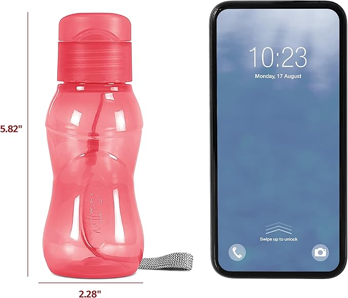 MILTON 16 pack 6 oz Kids Water Bottle for School Leak Free Flip Lid- Portable Small Sports Water Bottle for Adults Carry Strap Party Favors for Kids Treats Prizes Gifts Goodie Bag Stuffers Bulk Pack