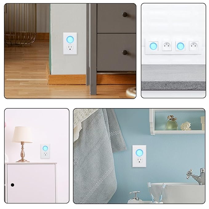 Pure Light Blue Sky Color Pattern Outlet Covers for Electrical Power Baby Proofing Wall Socket Protector Child Proof Outlet Protector - Electrical Insulation