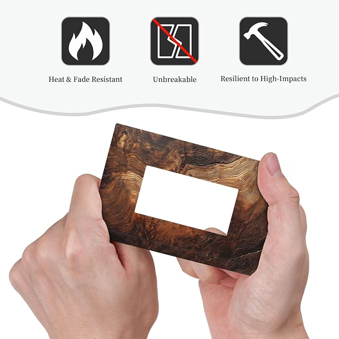 Natural Wood Grain Texture Old Tree Trunk Print Decorative Outlet Covers 1 Gang Single Rocker Light Switch Cover Plate Wall Plates GFCI Faceplate for Farmhouse Home Decor