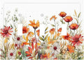 Watercolor Wild Flower Floral Daisy Plant Decorative Switch Plates 3 Gang Wall Plate Triple Toggle Light Switch Cover Faceplate Electrical Wall Panels for Bedroom Living Room Decor