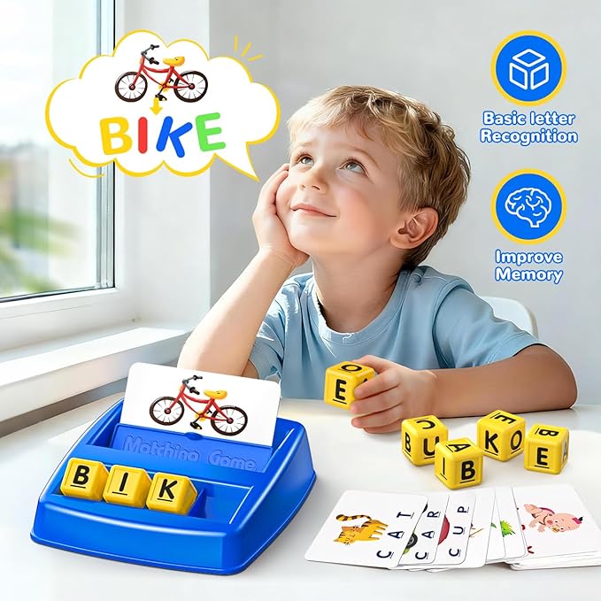 NARRIO Educational Toys for 3 4 5 Year Old Boys Gift, Matching Letter Game Preschool ABC Learning Toys for Kids Ages 4-8 Years, Christmas Birthday Gifts for 3-6 Year Old Boys Toddler Toys Age 2-4