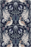 William Morris Vintage Floral Birds Peacocks 1 Gang Light Switch Covers No Device Wall Plate Decorative Blank Switchplate Electrical Faceplate for Country Bathroom Bedroom Decor