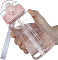 OLDLEY 12oz Kids Water Bottle for School - Motivational With Silicone Straw, Leak-Proof Tritan BPA-Free, Reusable for Girls Boys, Cerulean