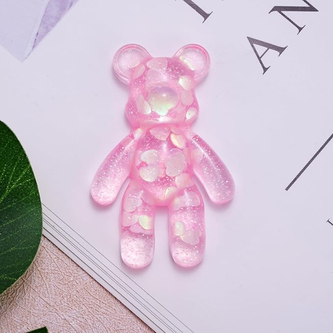 Aesnefe Pocket Worry Bear Hug, Anxiety Relief Keepsake, Mental Health Encouragement Gift, Emotional Support Token, Stress Comfort Gift for Adults, Pink
