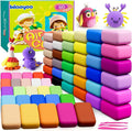 Ixiaoyoo Air Dry Clay for Kids, 60 Colors Modeling Magic Clay, Safe & Non-Toxic, DIY Model Arts & Crafts Kit with Sculpting Tools, Birthday&Christmas Toy Gift for 3-12 Years Old Boys Girls Kids