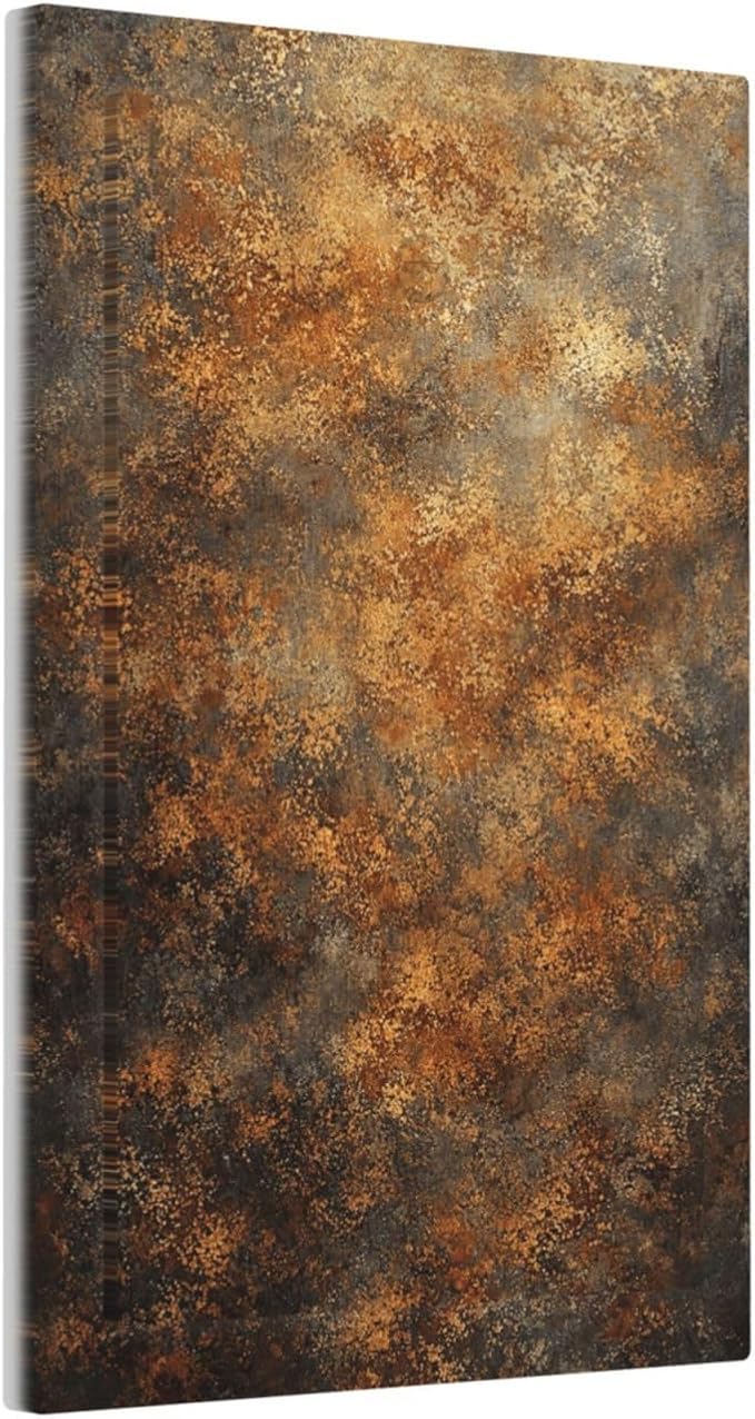 Decorative Light Switch Cover Plate Vintage Rust Pattern in Brown gold 1 Gang No Device Single Blank Outlet Covers Wall Plates for Electrical Outlets Faceplate for Bedroom Home Decor