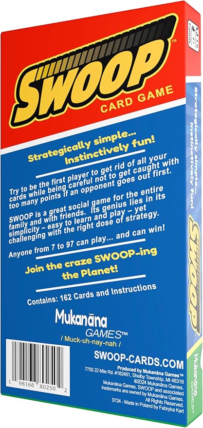 SWOOP Card Game | Fun for The Entire Family | Easy to Learn | Easy to Play | Great Social for Game Nights | Kids, Teens, Adults, and Seniors | Ages 7+ | 3 to 8 Players