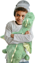 Pterosaur Stuffed Animal with Wings - Cute Soft Dinosaurs Plush Toys Little Flying Dragon Plushies Pillow Doll Christmas Birthday Gifts for Kids Boys Girls (Green,35.43inch/90cm)