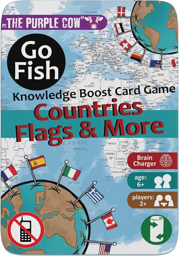 The Purple Cow Go Fish! - Countries Flags & More