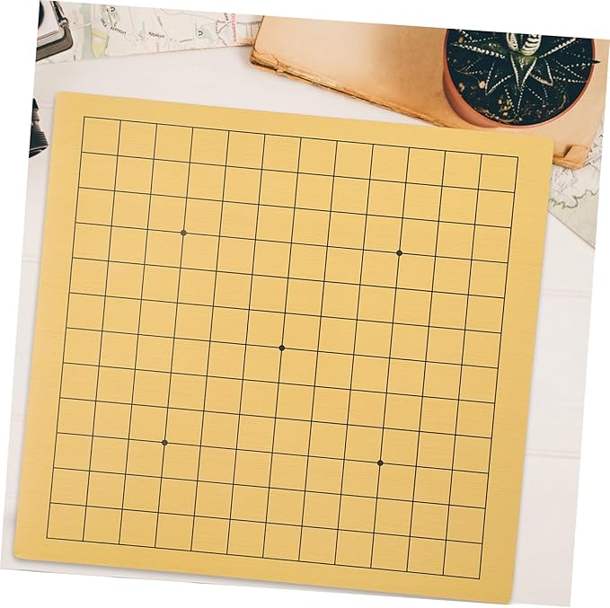 VANZACK 2Pcs Double Sided Folding Go Chessboard for Wooden Travel Chess Board Safe Edges Printing Strategic Board Game Supplies for Learning Fun