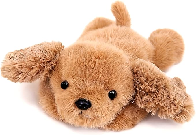 PEACH CAT Golden Retriever Dog Stuffed Animal Cute Puppy Plushies Small Plush Toys Gifts for Kids Brown