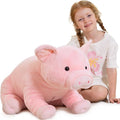 BENINY Giant Pig Stuffed Animal 30" - Large Stuffed Pink Pig Plush, Ultra Soft Big Farm Plush Toy, Cute Hugging Pillow for Kids & Adults