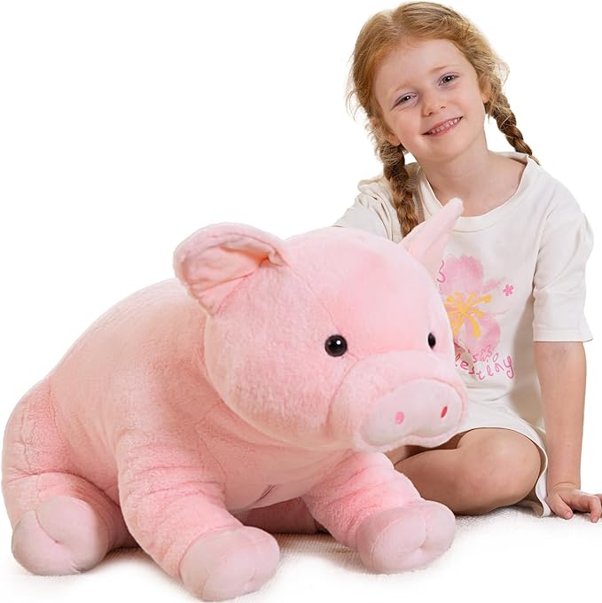 BENINY Giant Pig Stuffed Animal 30" - Large Stuffed Pink Pig Plush, Ultra Soft Big Farm Plush Toy, Cute Hugging Pillow for Kids & Adults