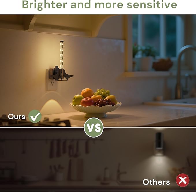 L LOHAS LED Night Lights Plug into Wall, Dusk to Dawn Sensor Nightlight, 0-100LM Brightness Adjustable, 3000K Soft White, Rocket Night Light with Black Rocket Base for Bedroom Bathroom Hallway Decor