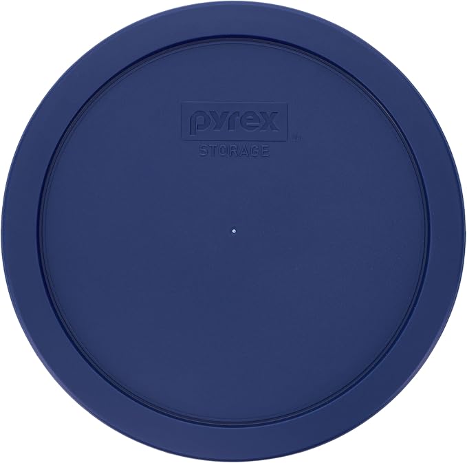 Pyrex 7402-PC 6/7 Cup Dark Blue Round Plastic Food Storage Replacement Lid - Made in USA