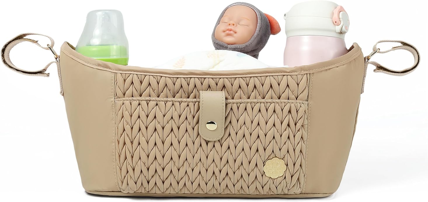 Universal Baby Stroller Organizer,Diaper Caddy Organizer with Adjustable Straps to Fits Nearly Any Strollers | Universal, Adjustable Straps