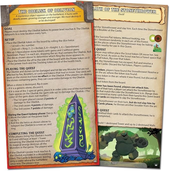 Castle Panic: Crowns and Quests | Expansion | Board Game for Adults and Family | Cooperative | Ages 8+ | for 1 to 6 Players | Average Playtime 45 Minutes | Made by Fireside Games