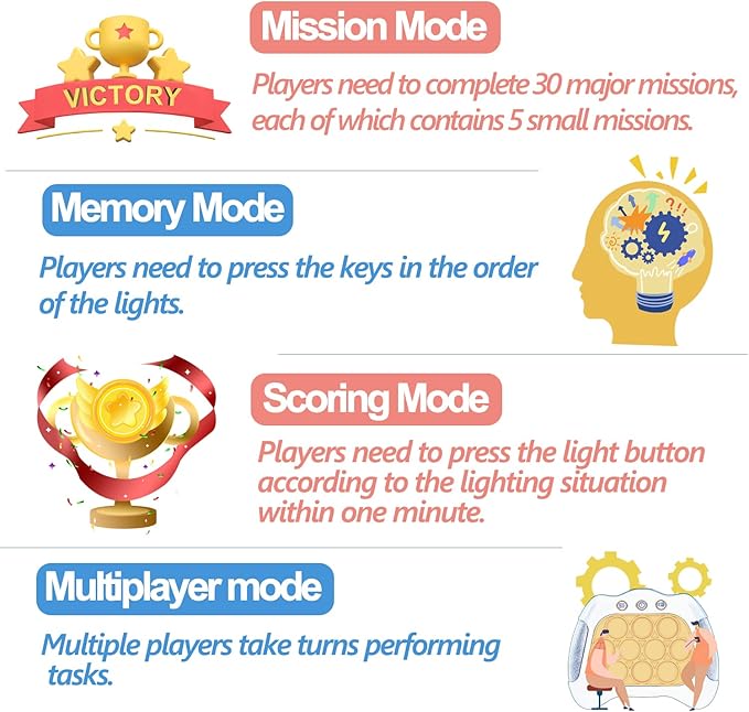 Intoypad Pop The Target! Handheld Speed Push Game Machine: A Fun Multiplayer Game for Family. Sensory Fidget Toy Christmas Toys Gifts for 6 7 8 9 10 11 12 Years Old Kids Road Trip Car Games Kids Blue