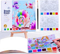 JUNQIU Watercolor Coloring Books for Kids Ages 4-8, Pocket Watercolor Painting Book for Toddlers, Arts and Crafts for Girls Gifts, Stocking Stuffers For Kids