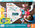 Chuckle & Roar Dinosaur Glow Floor Puzzle 50 Piece Kids Puzzle - Giant 2 x 3 Foot Glow in The Dark Preschool Puzzle - Large Pieces for Ages 4+ - Educational Dinosaur Puzzle for Screen Free Time