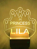 Night Light Multi Color Personalized LED Plug-in Ultra-Slim Touch Light Smart Dusk to Dawn Sensor Kids Christmas/Birthday Gifts Children's Bedroom Kitchen Bathroom Hallway Variations (Princess Crown)