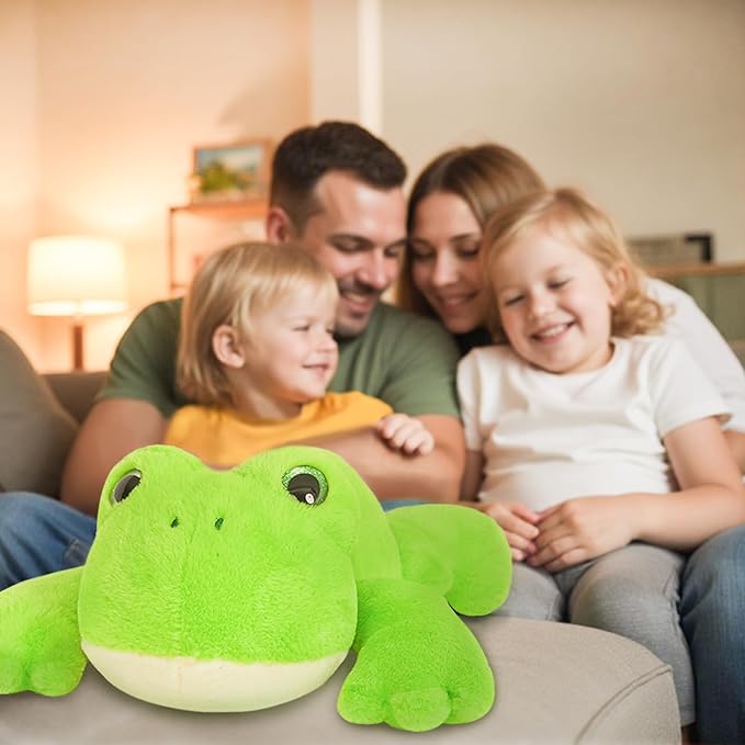 Niuniu Daddy 20" | 3.3 Pound Frog Weighted Stuffed Animals for Kids Adults, Soft Stuffed Frog Plush Toys for Sleeping Hugging, Squishy Body Pillow for Presents Birthday Christmas Holiday Easter