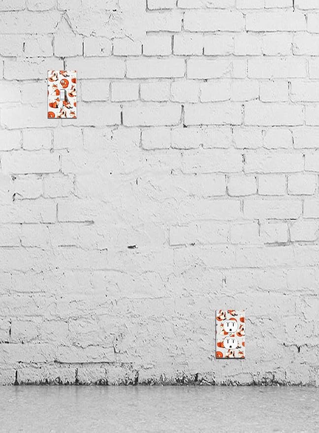 WIRESTER Single Gang Toggle Light Switch Plate/Wall Plate Cover - Red Fox Funny Playful Postures
