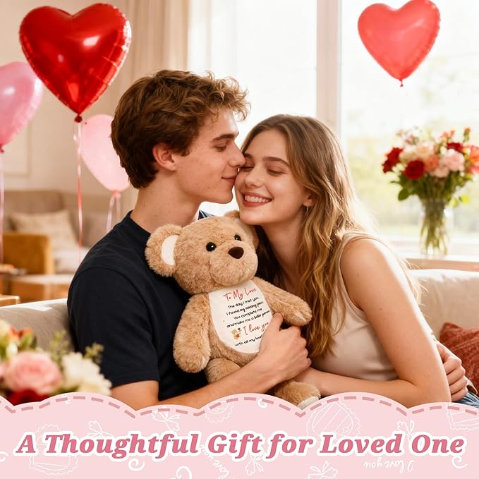 to My Love Teddy Bear for Valentines Day, I Love You Gift for Her, Wife, Girlfriend, Anniversary Engagement Proposal Wedding Valentines Gifts for Women, Valentines Day Gift Ideas 15"