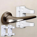 Door Handle Baby Proof, 2 Pack Door Locks for Kids Safety No Drilling, Strong 3M Adhesive Door Lever Lock Child Proof Cabinet Simple Install and No Tools Needed, White